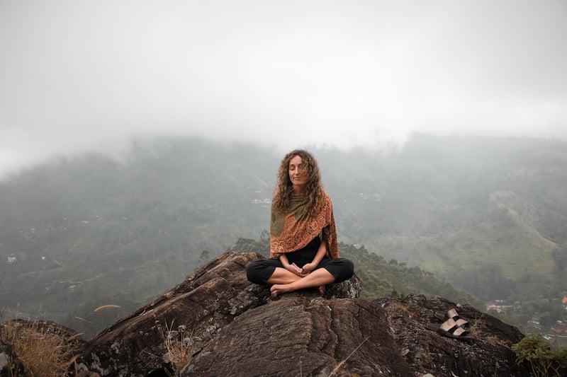 Woman practicing self-love